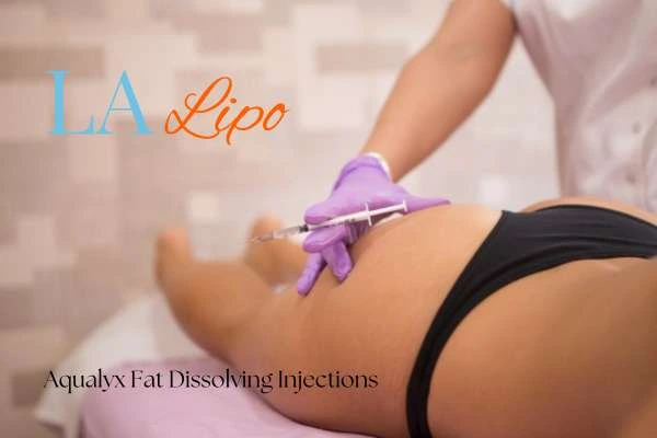 Woman having fat dissolving injections Milton Keynes on thighs