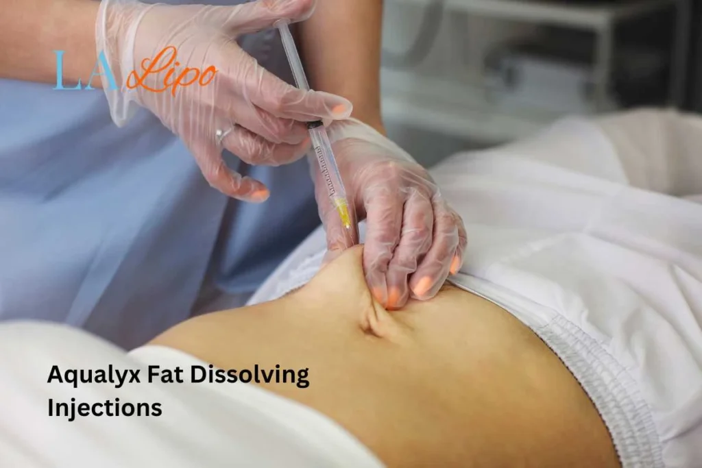woman having fat dissolving injections Milton Keynes in the stomach