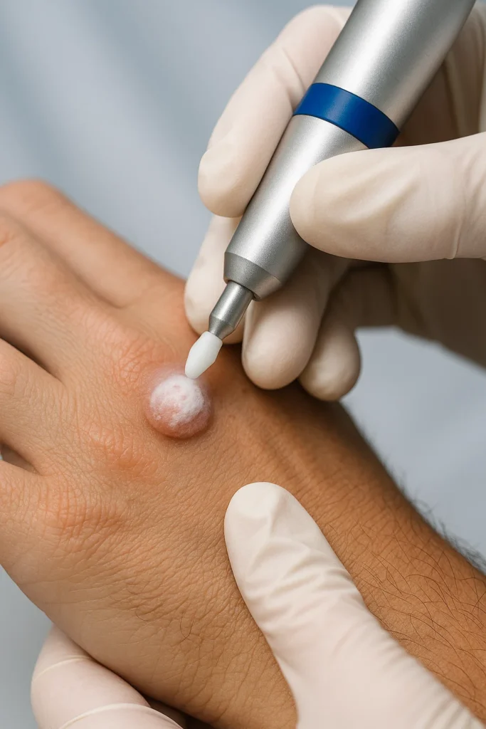 example of wart removal Milton Keynes using cryopen