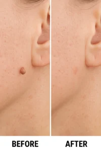 Skin tags removal Milton Keynes before and after