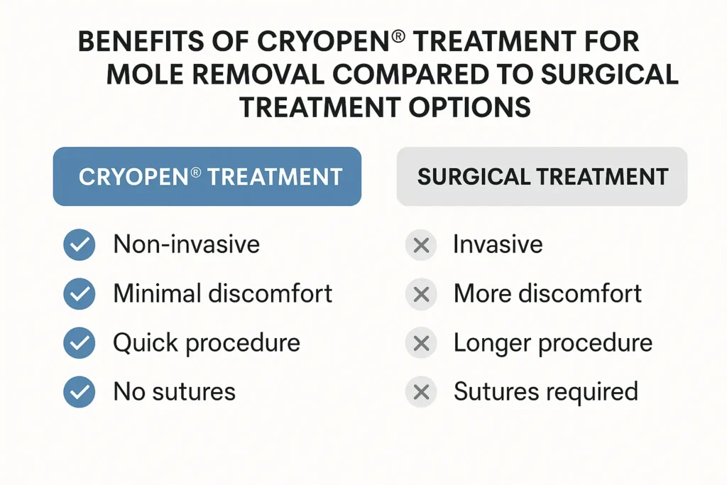 Benefits of facial mole removal Milton Keynes - call our team today to book a consultation