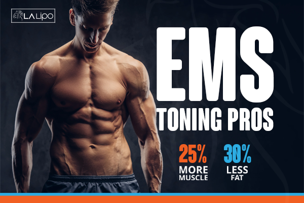 Image of man with sculpted stomach showing the fat loss and muscle gain of LA-EMS Body Sculpting Treatment Milton Keynes