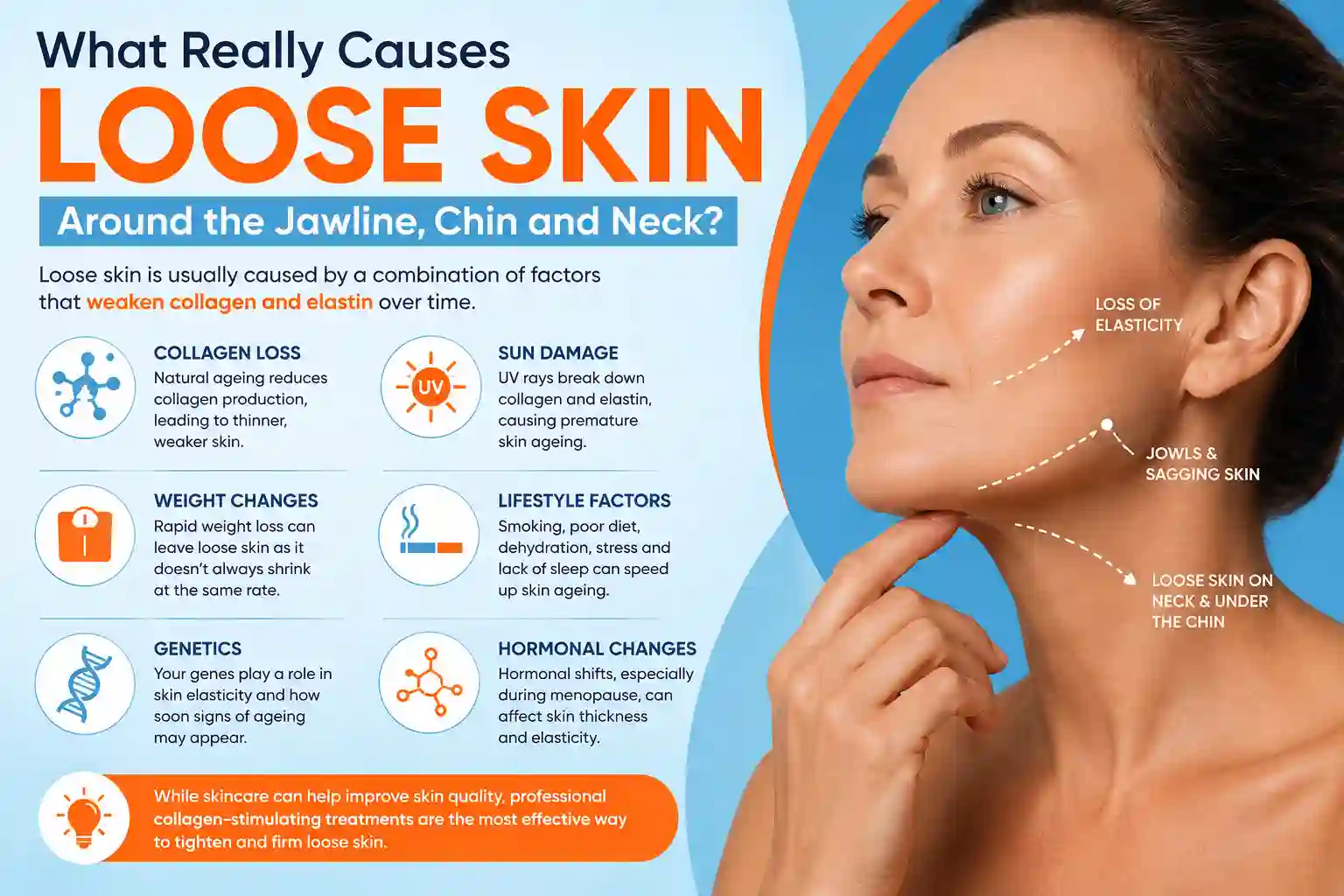 What Really Causes Loose Skin Around the Jawline, Chin and Neck Milton Keynes?